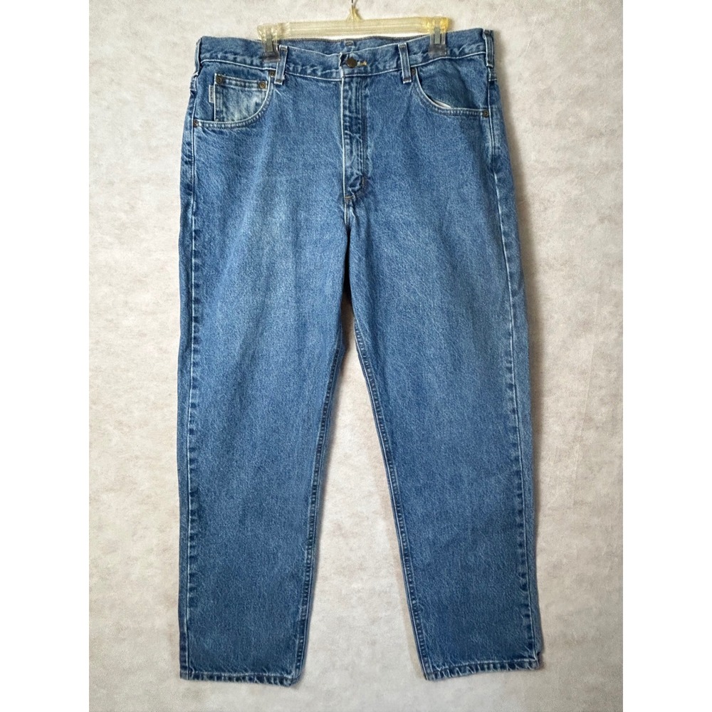 Carhartt‎ B17 DST Relaxed Fit Jeans Mens 38x30 Medium Wash Blue Denim Work Pants
